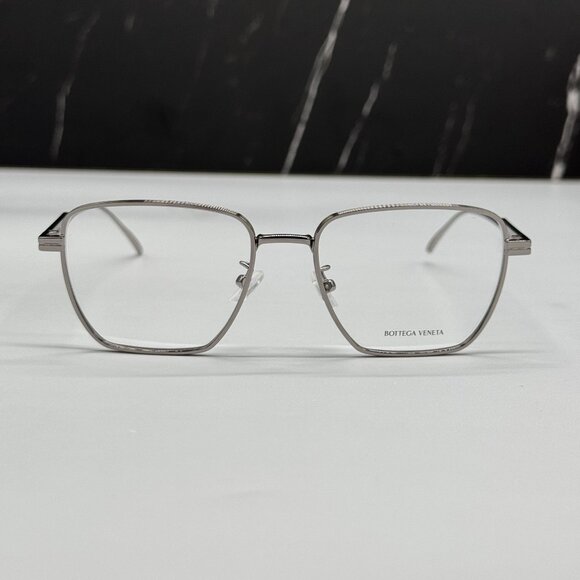 NEW BOTTEGA VENETA BV1015O 003 SILVER UNISEX EYEGLASSES BOTTEGA VENETA - Picture 3 of 9
